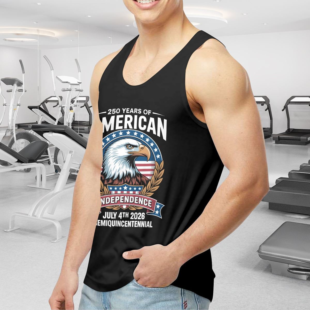 Men's Black USA 250th Tank Top - Made in USA