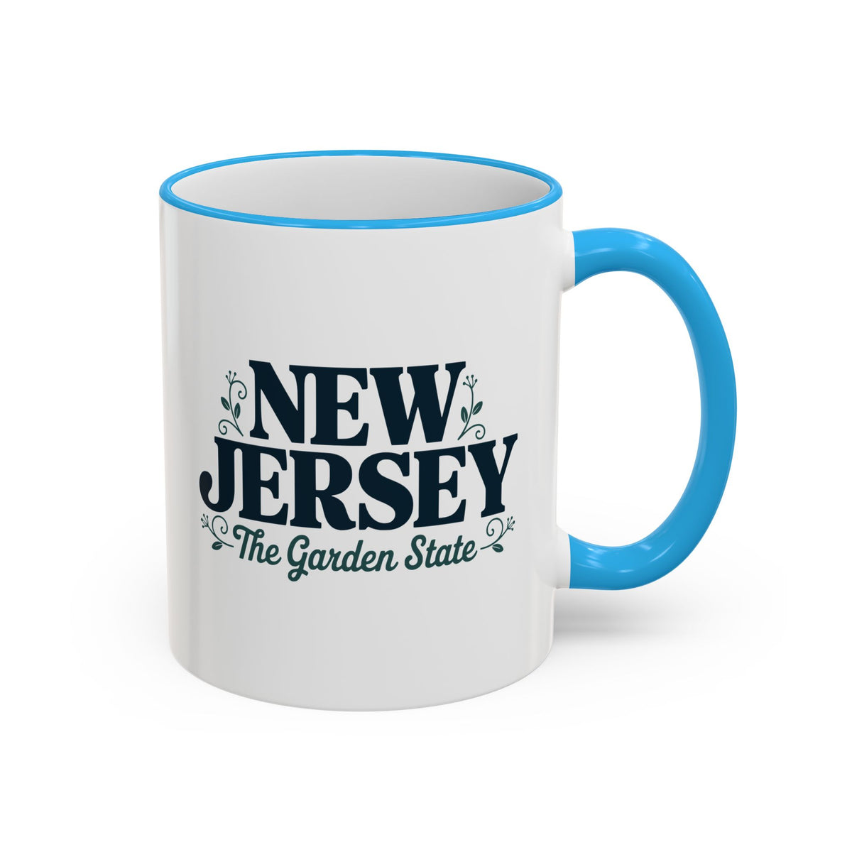 New Jersey State Pride Accent Rim & Handle Mug — 11oz/15oz