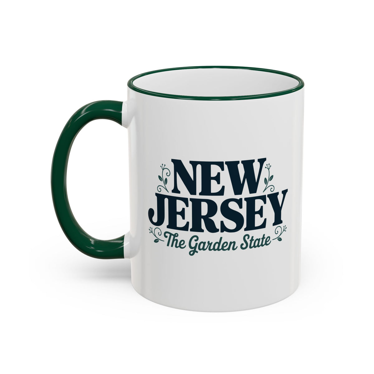 New Jersey State Pride Accent Rim & Handle Mug — 11oz/15oz