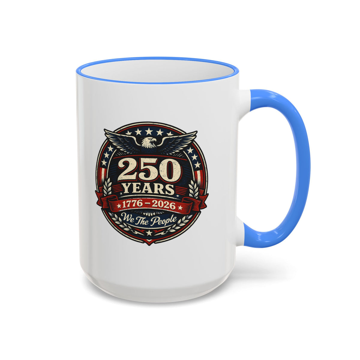 25 Years Veteran Commemorative Accent Rim Mug (11oz & 15oz) — Military/Service Anniversary
