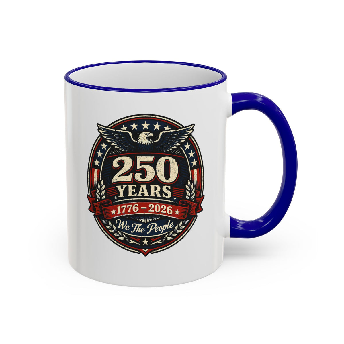 25 Years Veteran Commemorative Accent Rim Mug (11oz & 15oz) — Military/Service Anniversary