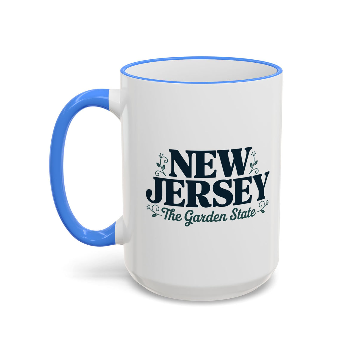 New Jersey State Pride Accent Rim & Handle Mug — 11oz/15oz