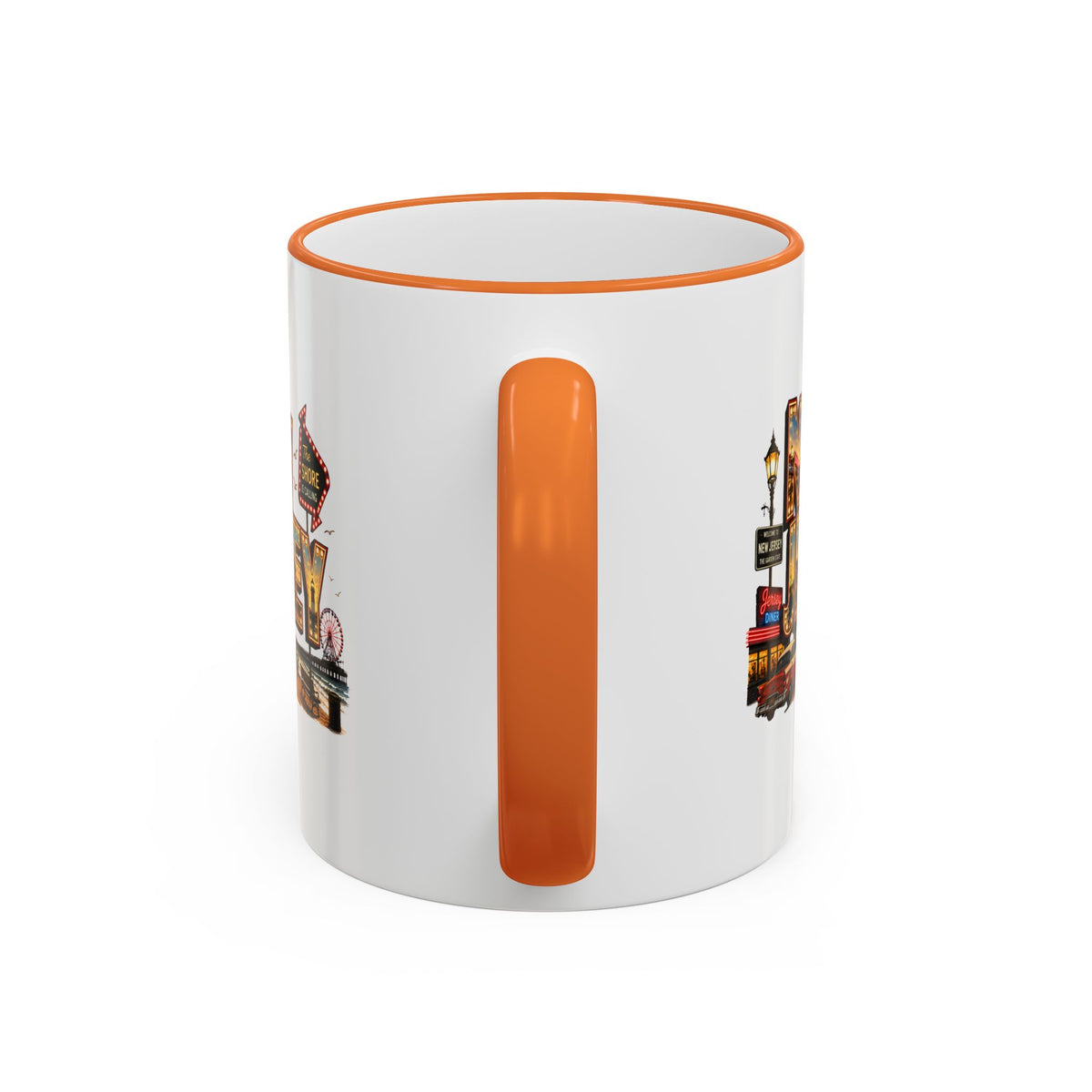 New Jersey Vintage Postcard Accent Rim Mug (11oz & 15oz)