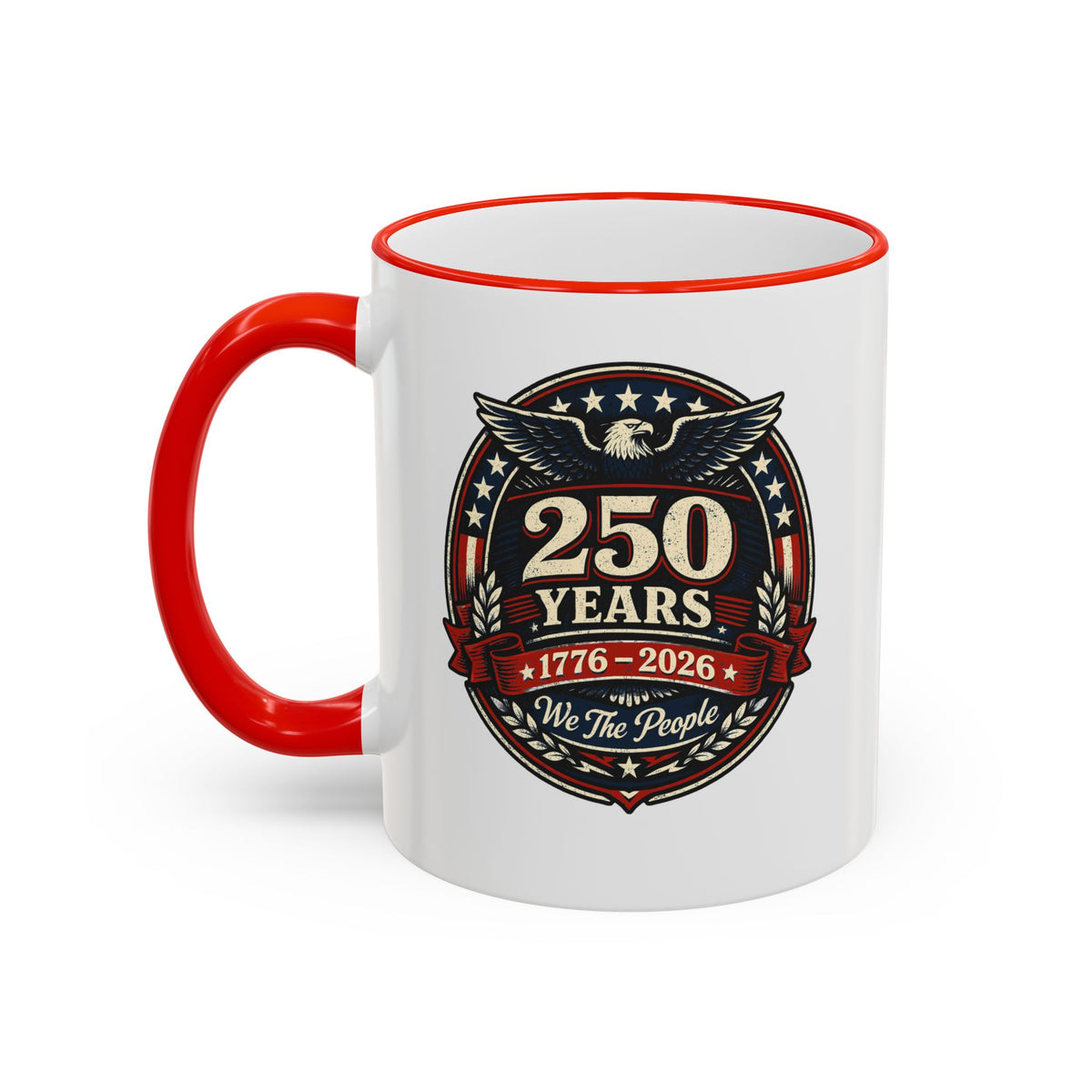 25 Years Veteran Commemorative Accent Rim Mug (11oz & 15oz) — Military/Service Anniversary