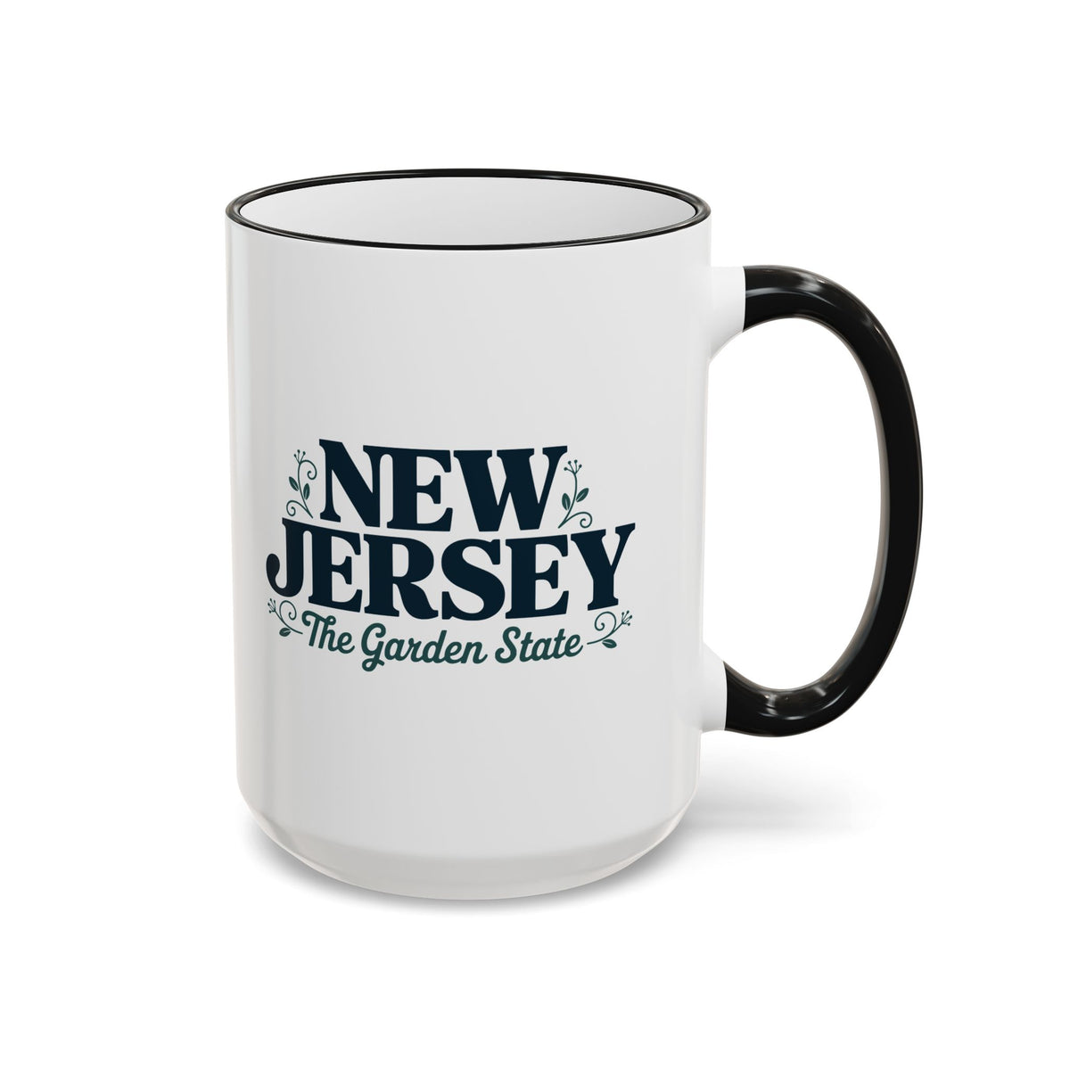 New Jersey State Pride Accent Rim & Handle Mug — 11oz/15oz