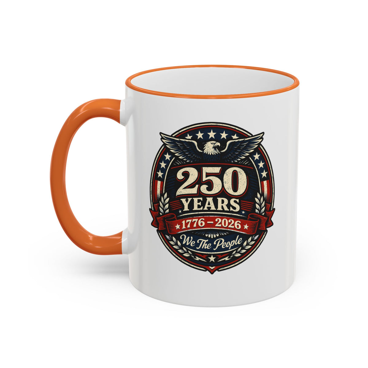 25 Years Veteran Commemorative Accent Rim Mug (11oz & 15oz) — Military/Service Anniversary