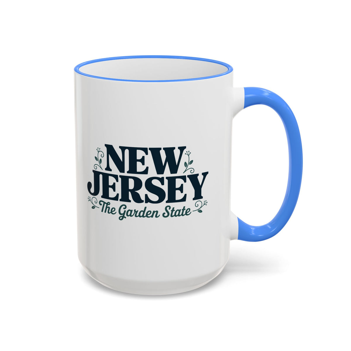 New Jersey State Pride Accent Rim & Handle Mug — 11oz/15oz