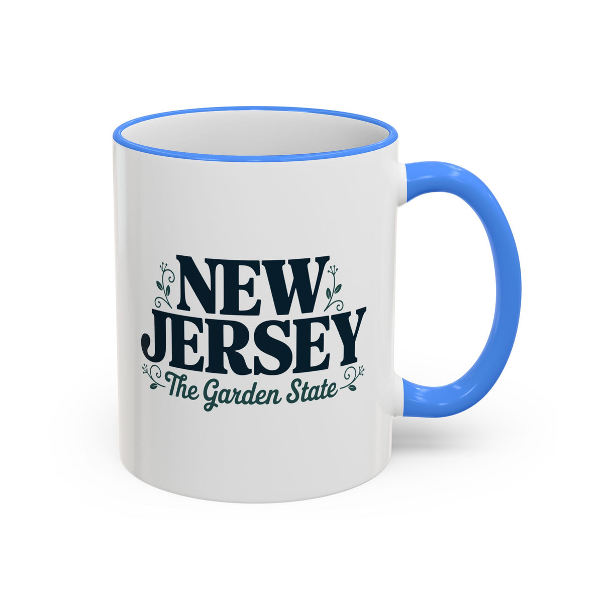 New Jersey State Pride Accent Rim & Handle Mug — 11oz/15oz