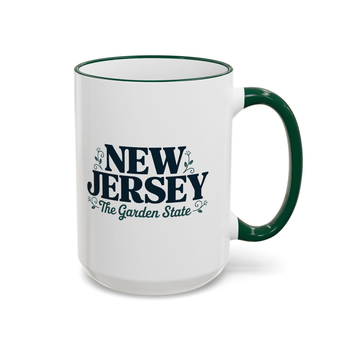 New Jersey State Pride Accent Rim & Handle Mug — 11oz/15oz