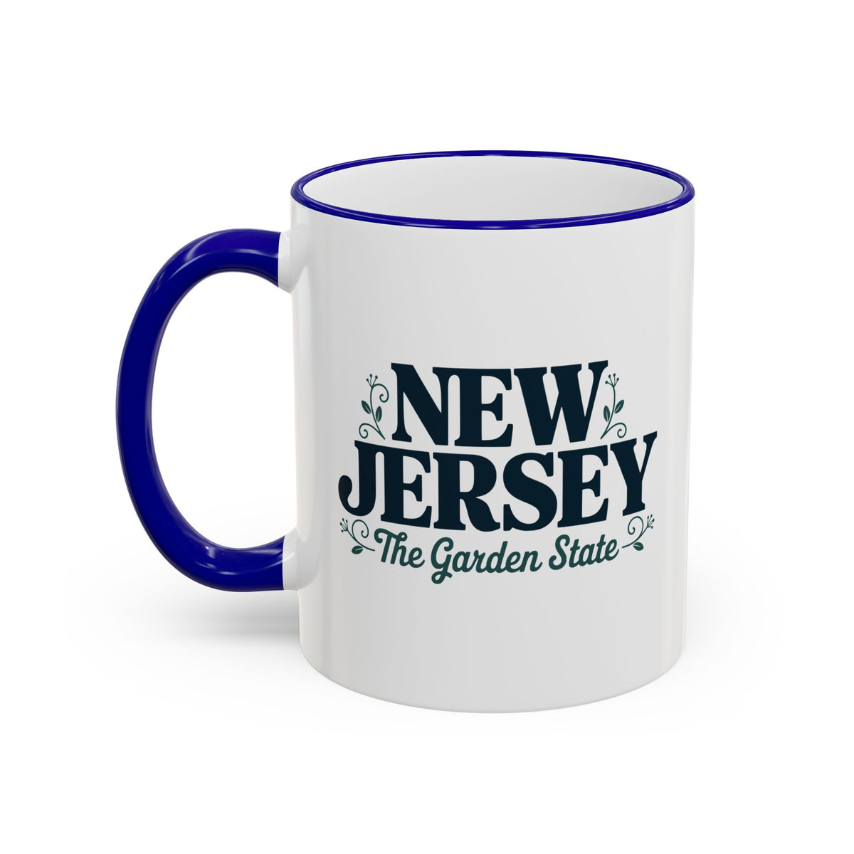 New Jersey State Pride Accent Rim & Handle Mug — 11oz/15oz