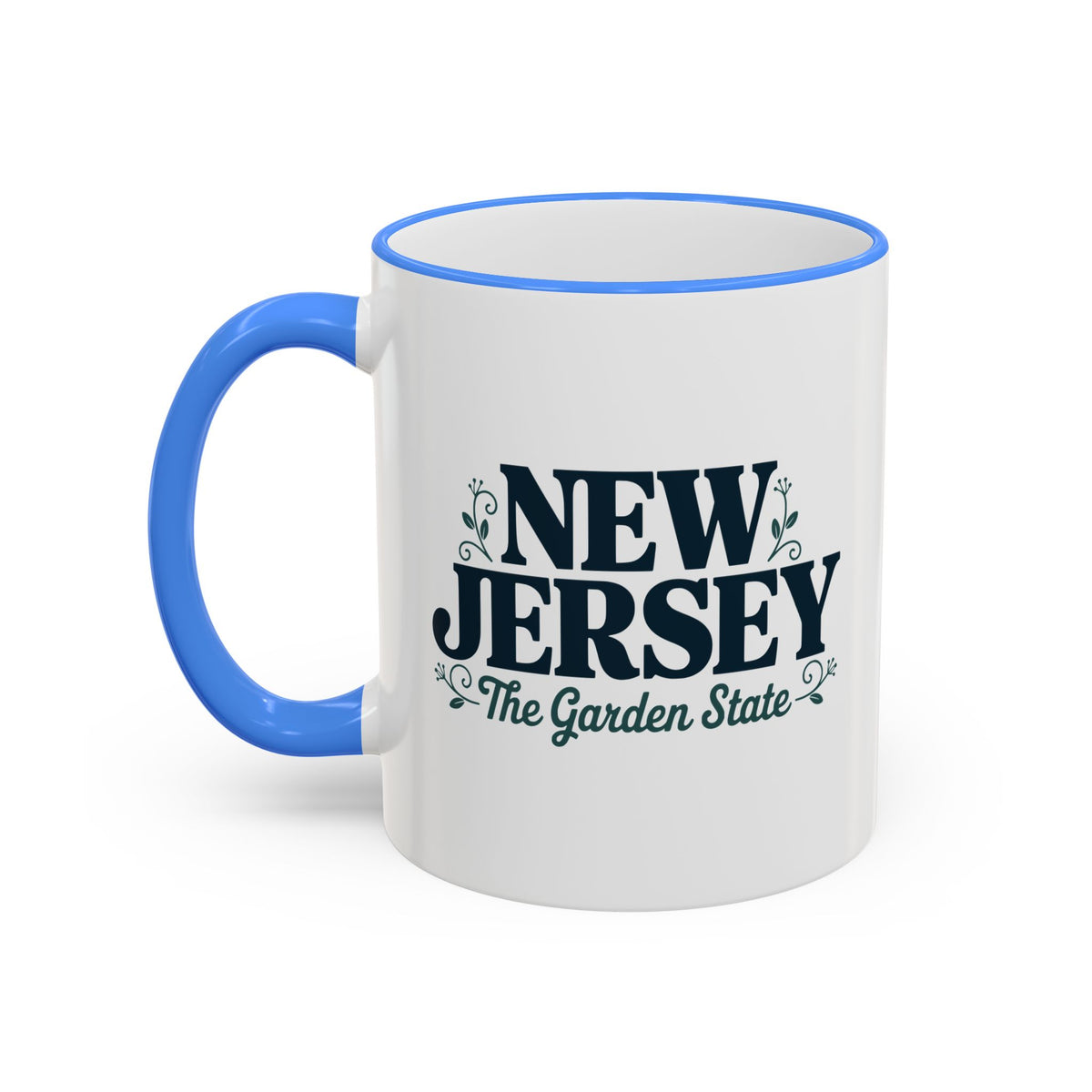 New Jersey State Pride Accent Rim & Handle Mug — 11oz/15oz