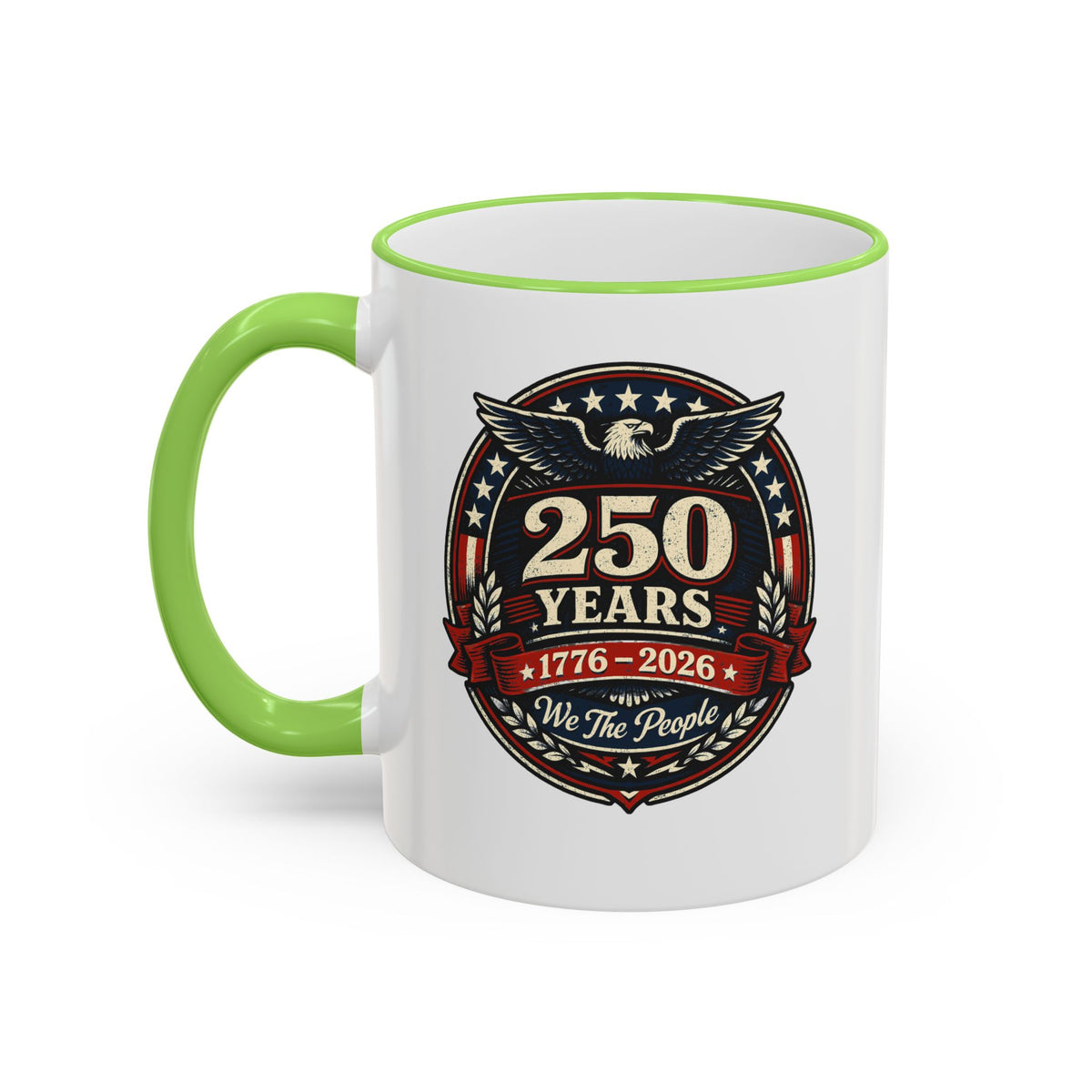 25 Years Veteran Commemorative Accent Rim Mug (11oz & 15oz) — Military/Service Anniversary