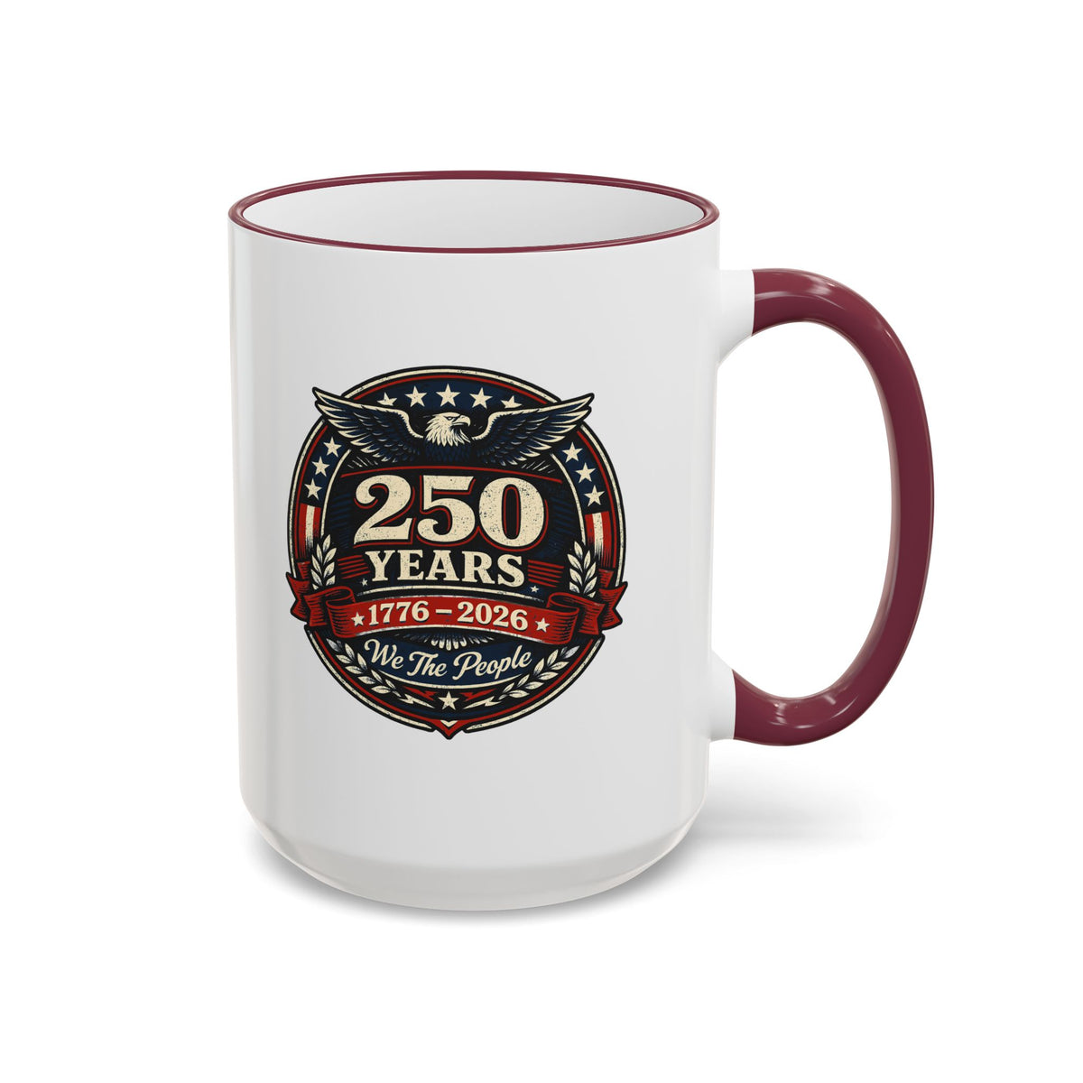25 Years Veteran Commemorative Accent Rim Mug (11oz & 15oz) — Military/Service Anniversary