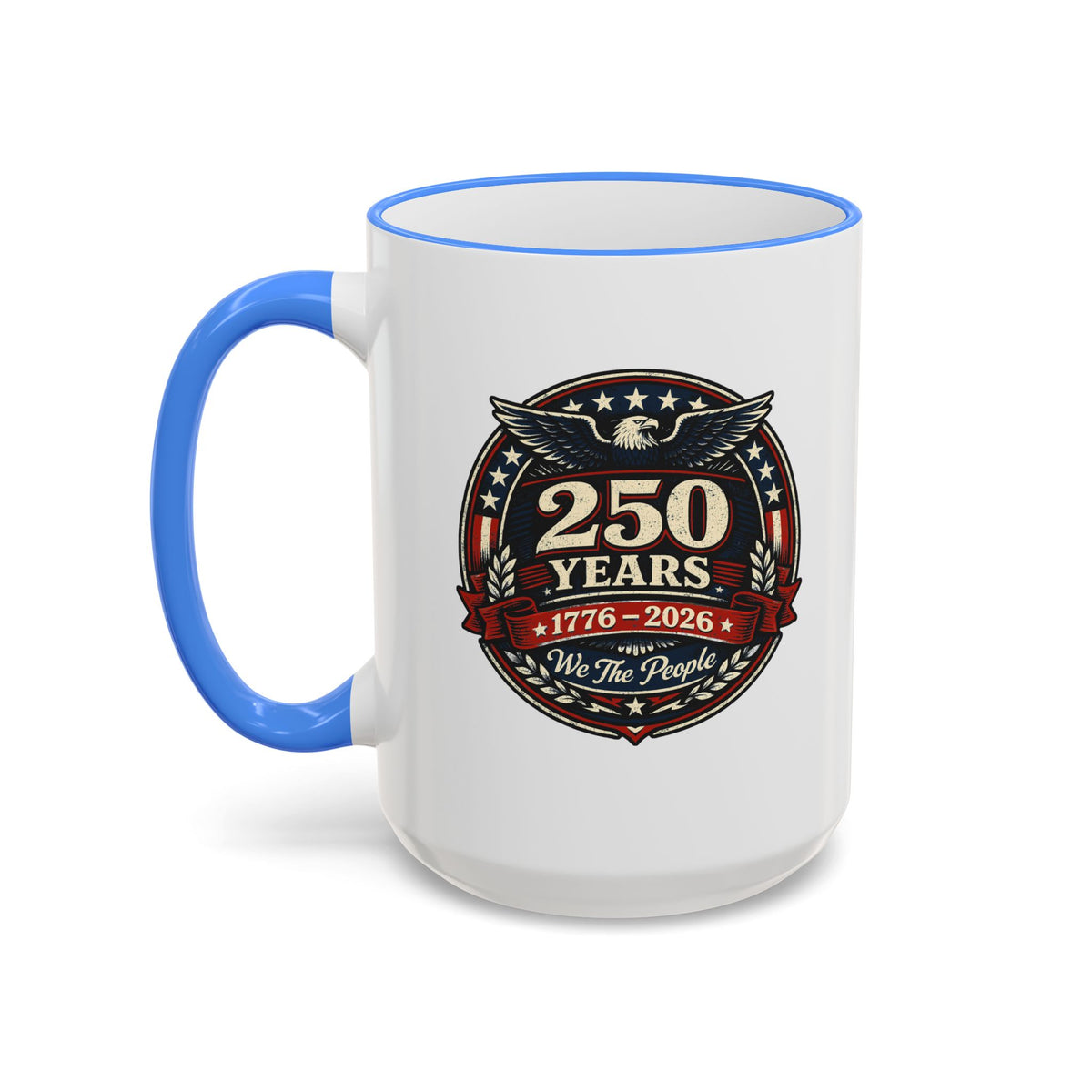 25 Years Veteran Commemorative Accent Rim Mug (11oz & 15oz) — Military/Service Anniversary