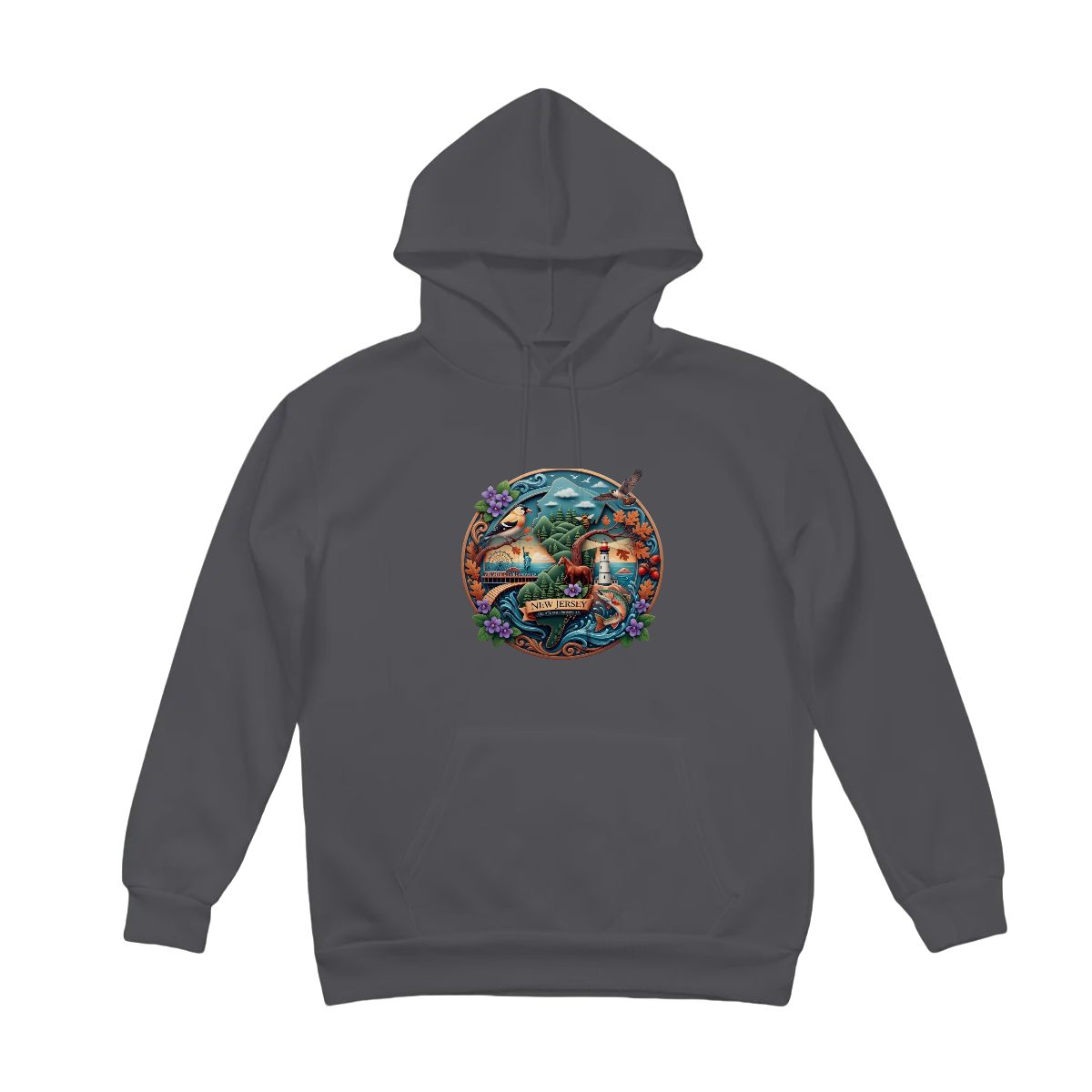 New Jersey Figurine Medallion Hoodie - Garden State