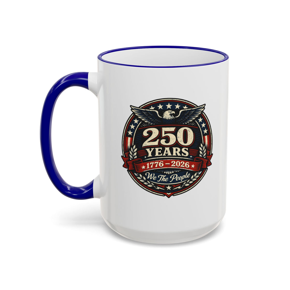 25 Years Veteran Commemorative Accent Rim Mug (11oz & 15oz) — Military/Service Anniversary