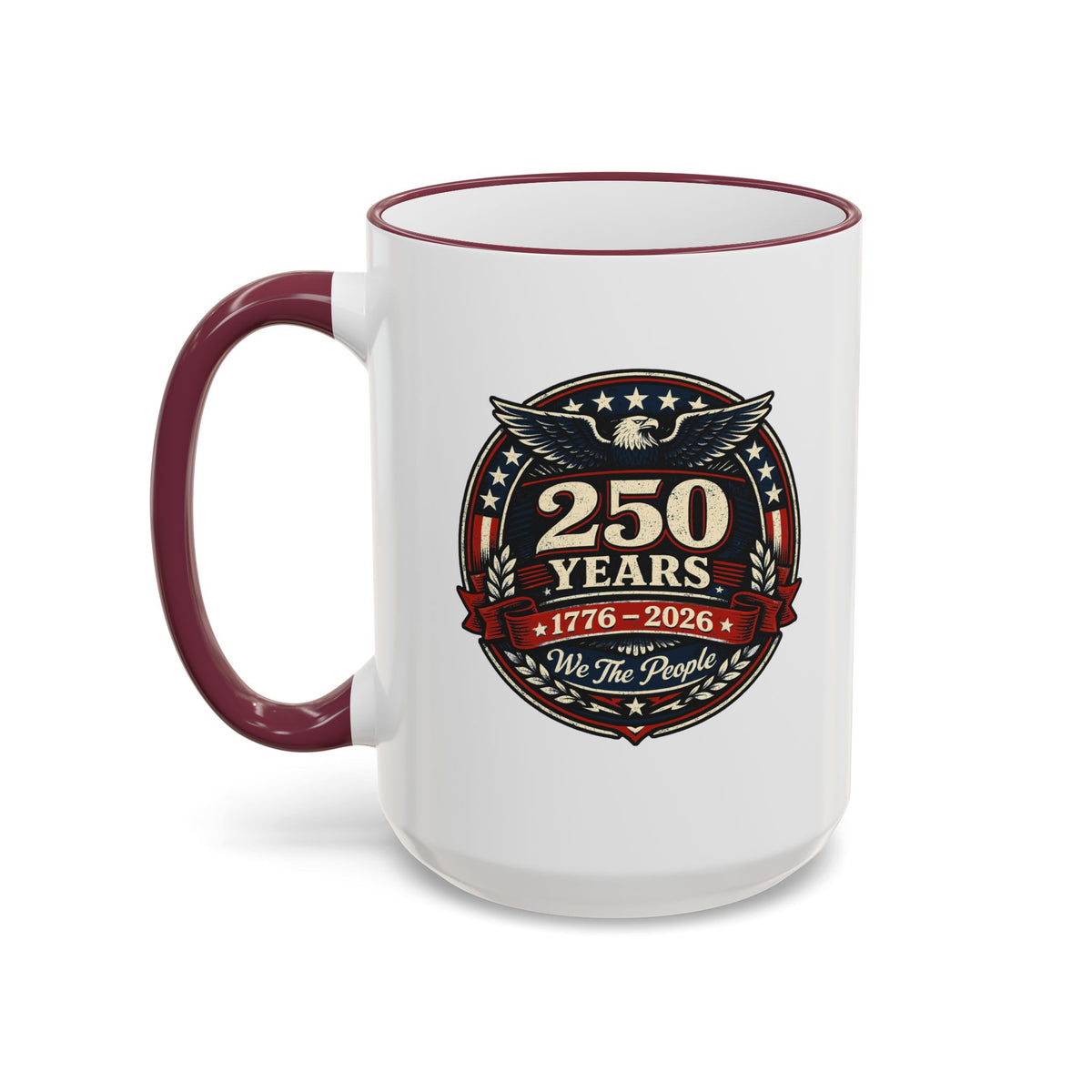 25 Years Veteran Commemorative Accent Rim Mug (11oz & 15oz) — Military/Service Anniversary