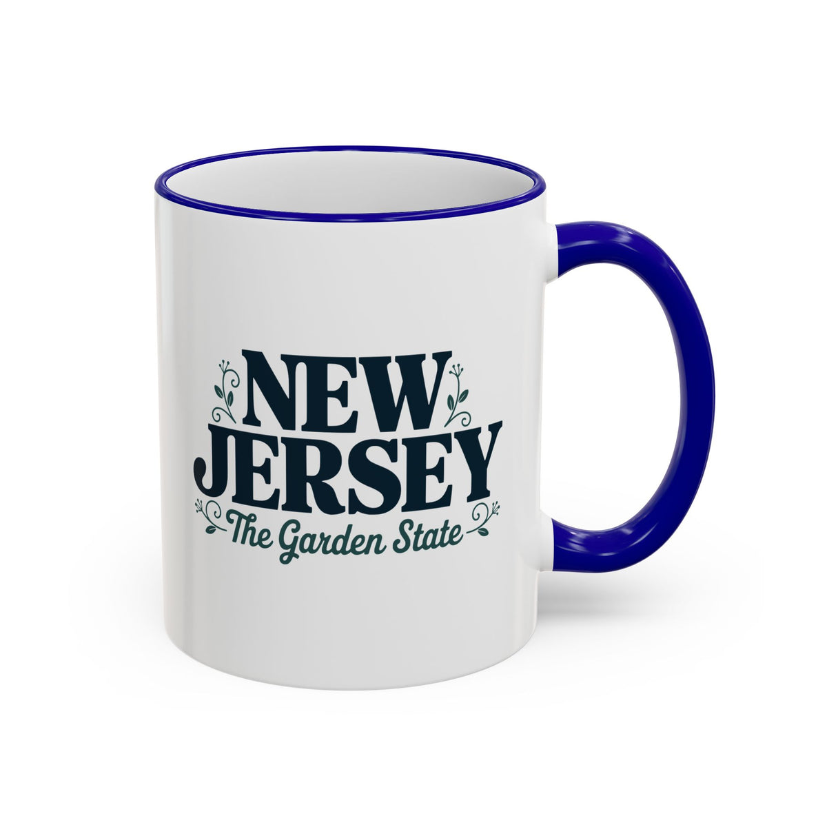 New Jersey State Pride Accent Rim & Handle Mug — 11oz/15oz