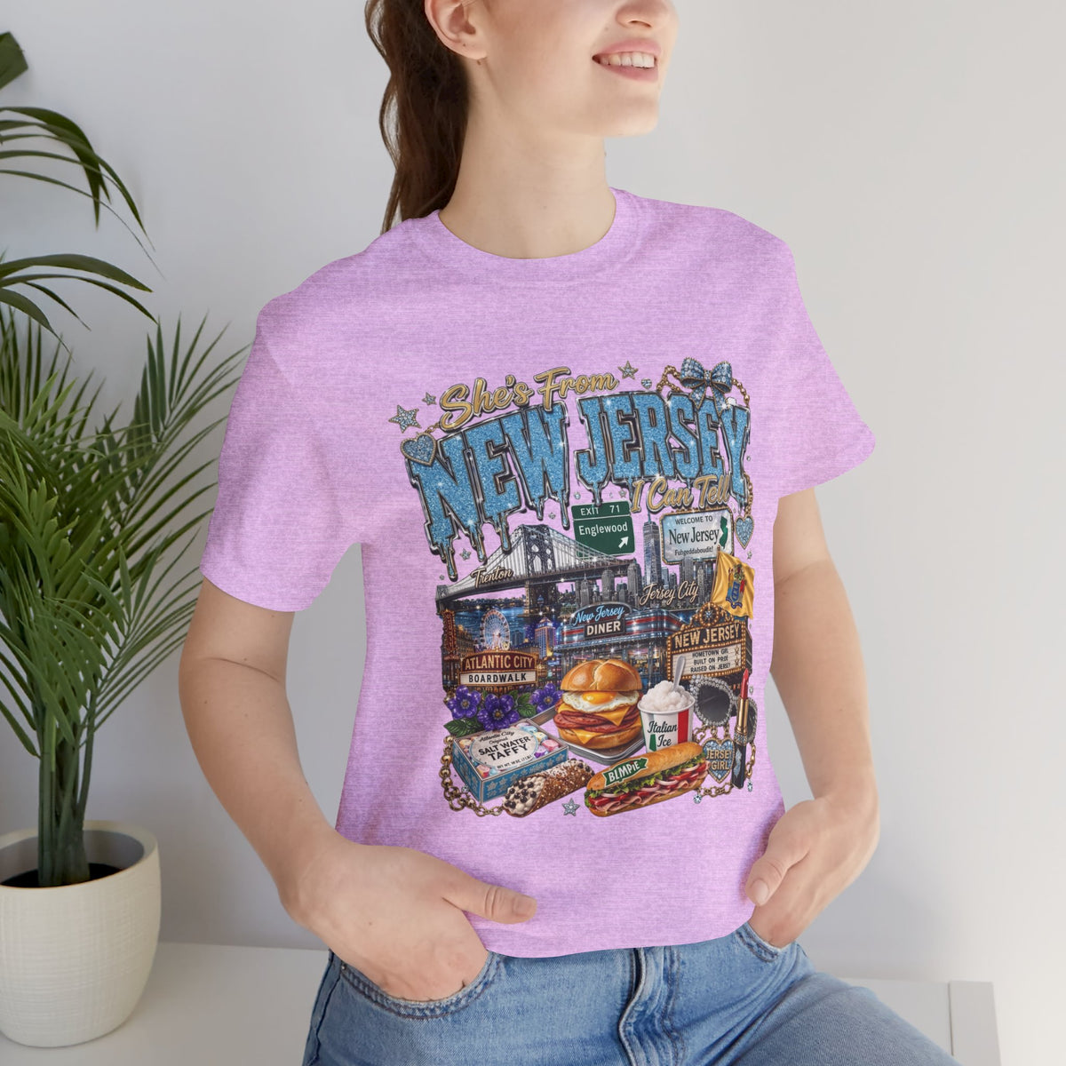 New Jersey Landmarks Tee — Jersey Shore, Diner & Turnpike Retro Graphic T-Shirt