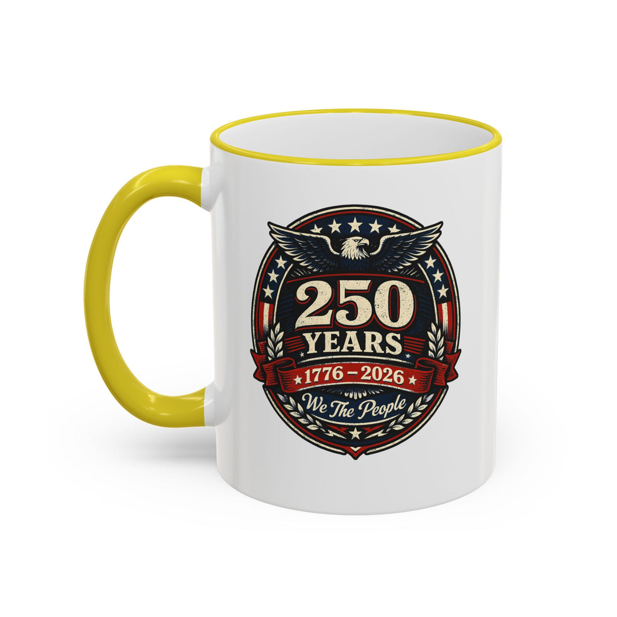 25 Years Veteran Commemorative Accent Rim Mug (11oz & 15oz) — Military/Service Anniversary
