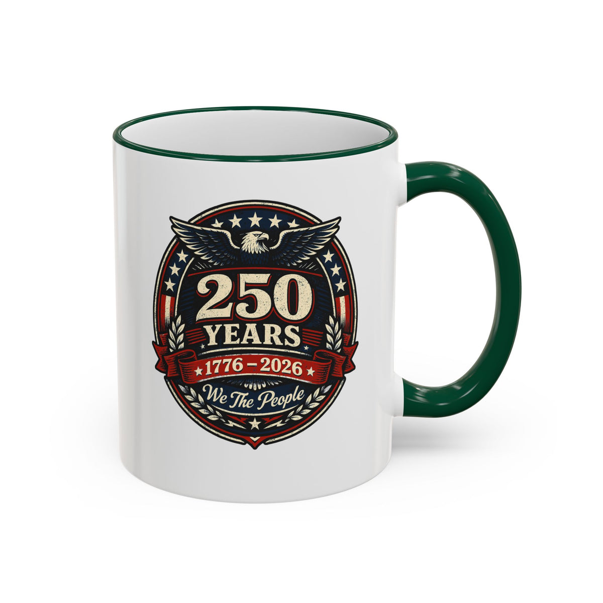 25 Years Veteran Commemorative Accent Rim Mug (11oz & 15oz) — Military/Service Anniversary
