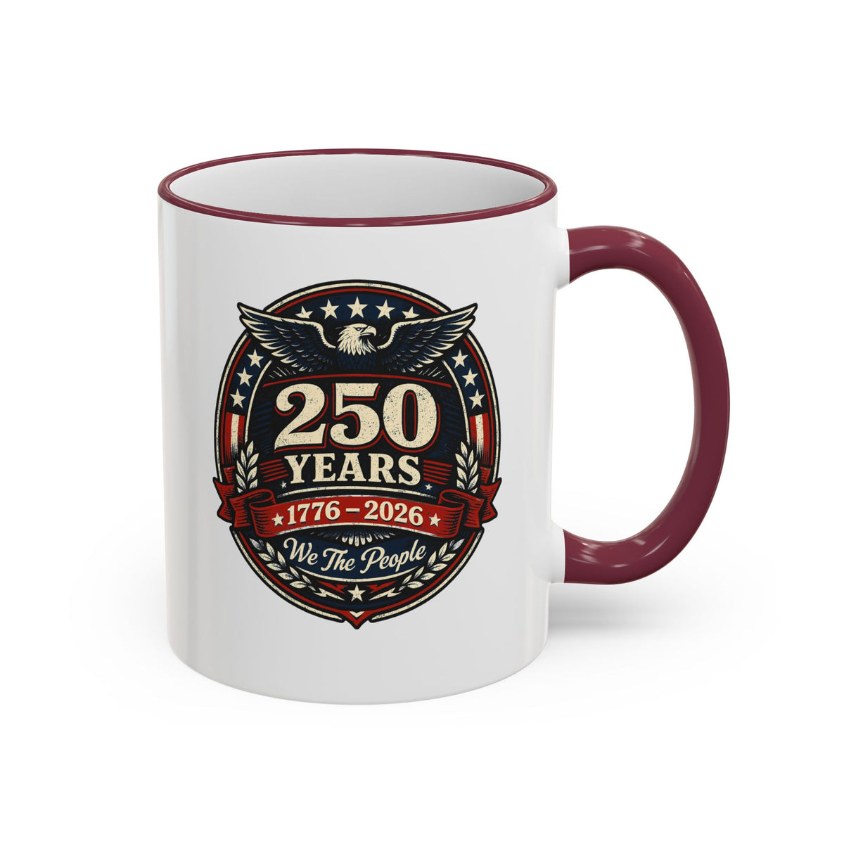 25 Years Veteran Commemorative Accent Rim Mug (11oz & 15oz) — Military/Service Anniversary