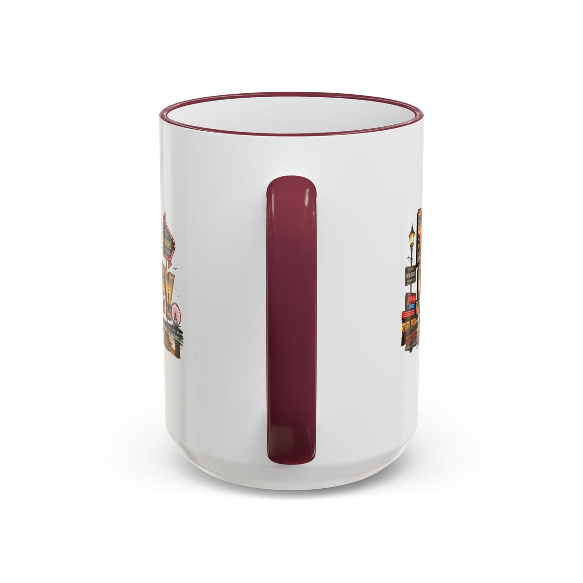 New Jersey Vintage Postcard Accent Rim Mug (11oz & 15oz)
