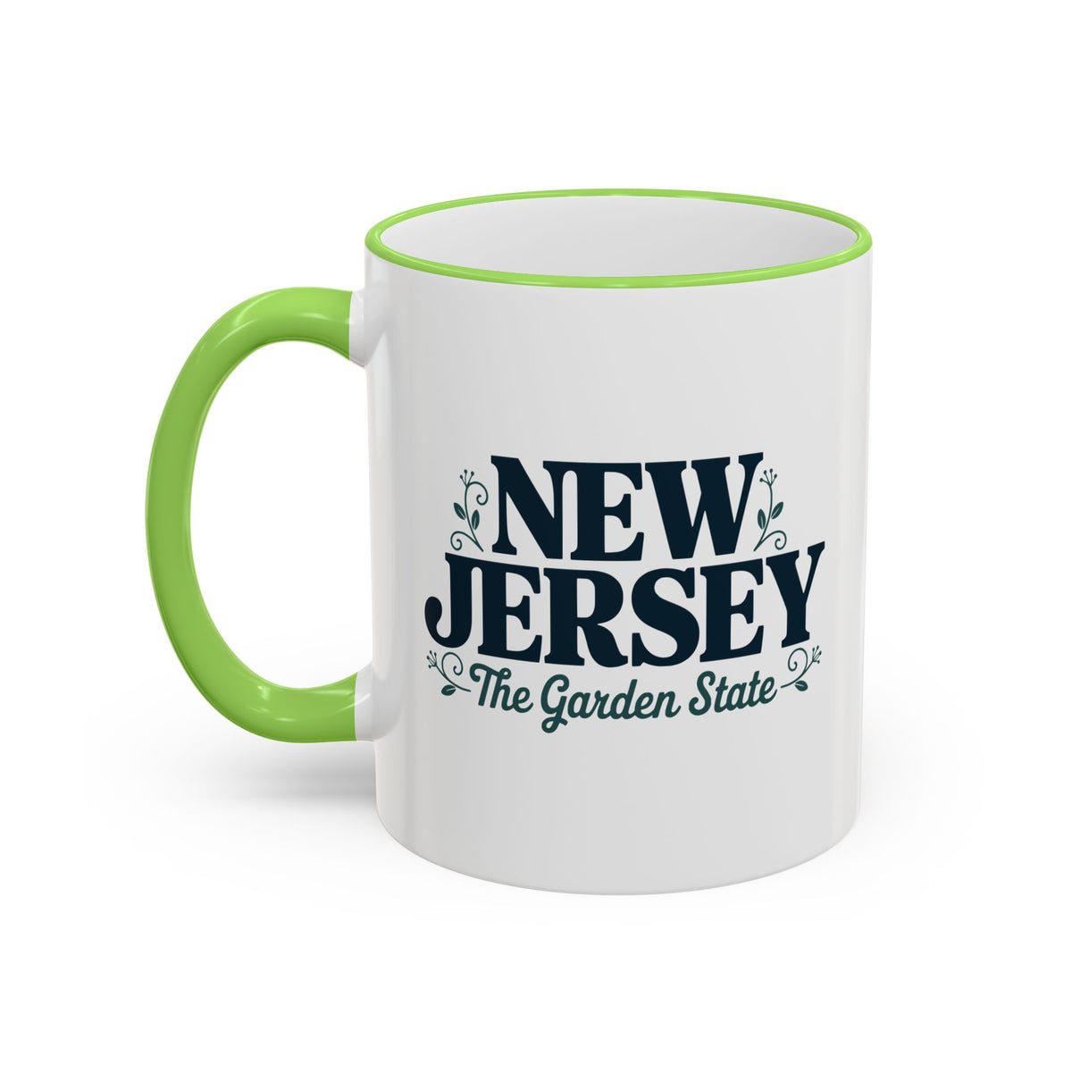 New Jersey State Pride Accent Rim & Handle Mug — 11oz/15oz