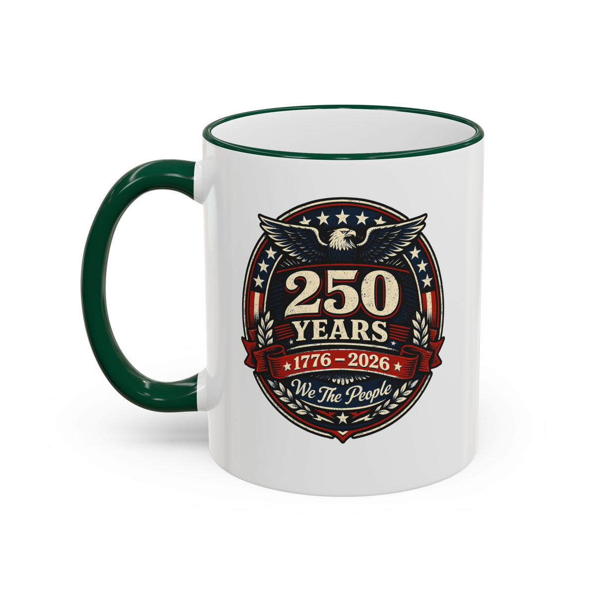 25 Years Veteran Commemorative Accent Rim Mug (11oz & 15oz) — Military/Service Anniversary