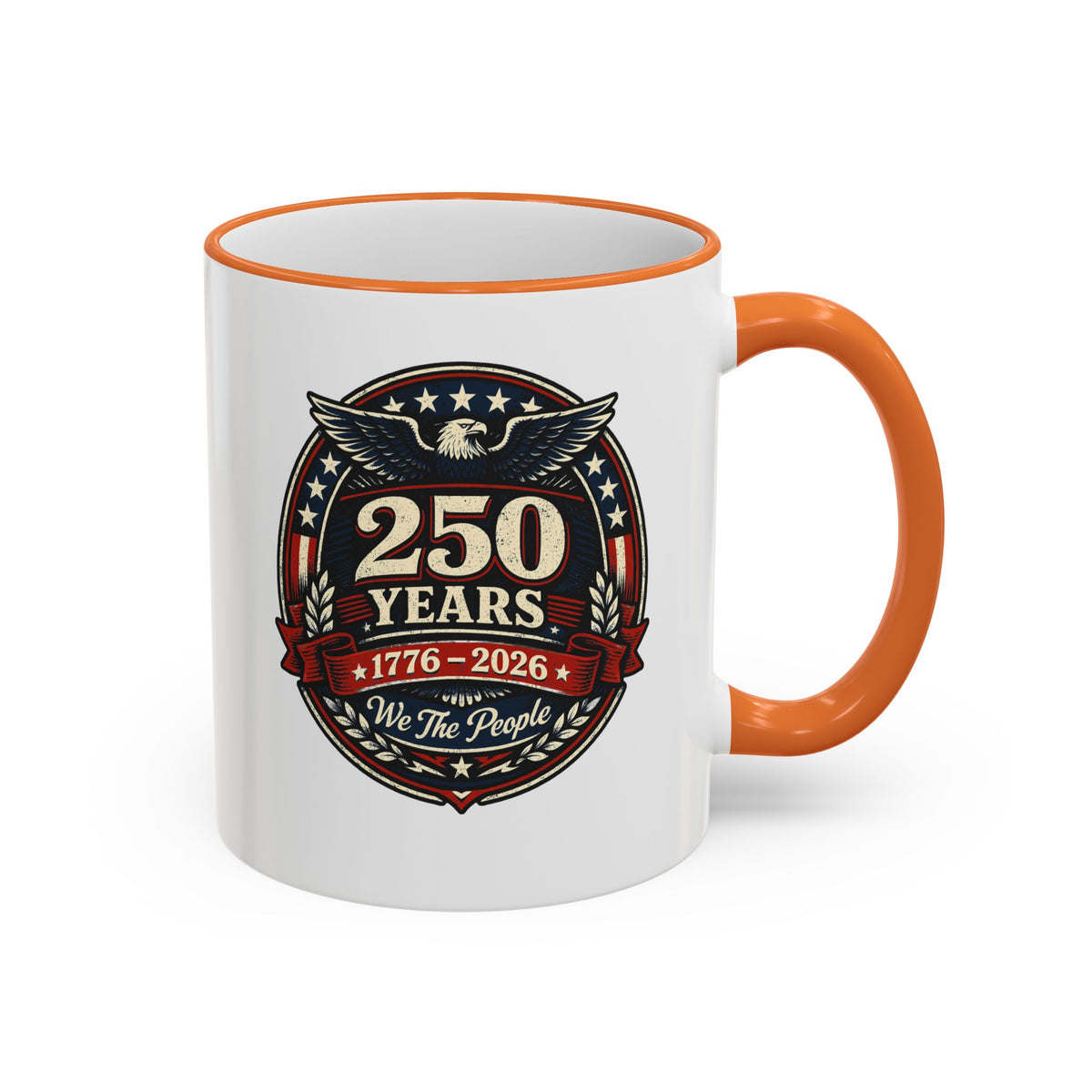 25 Years Veteran Commemorative Accent Rim Mug (11oz & 15oz) — Military/Service Anniversary