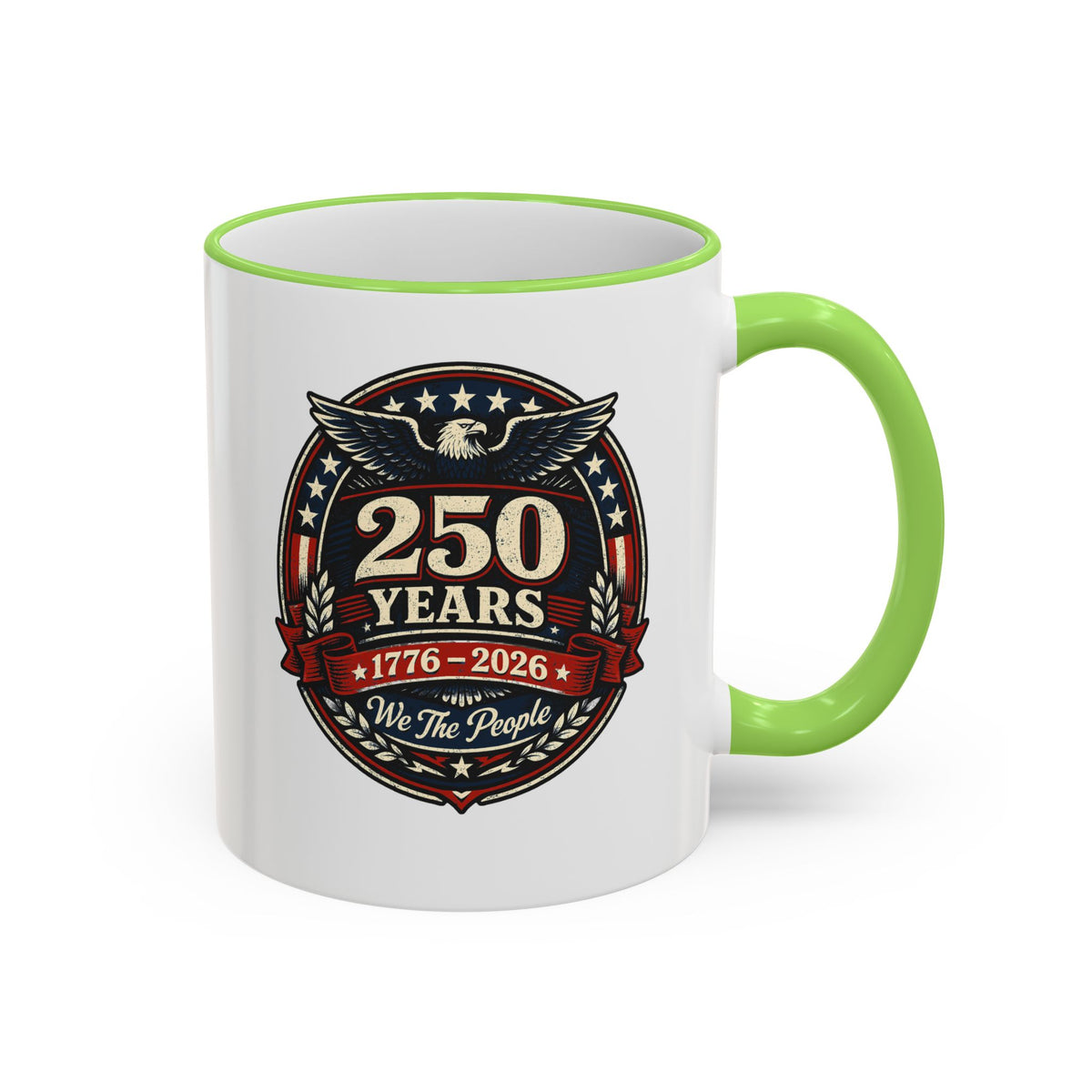 25 Years Veteran Commemorative Accent Rim Mug (11oz & 15oz) — Military/Service Anniversary