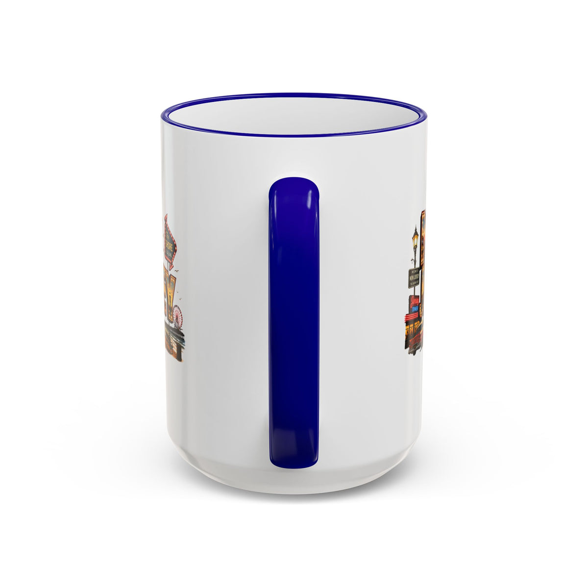 New Jersey Vintage Postcard Accent Rim Mug (11oz & 15oz)