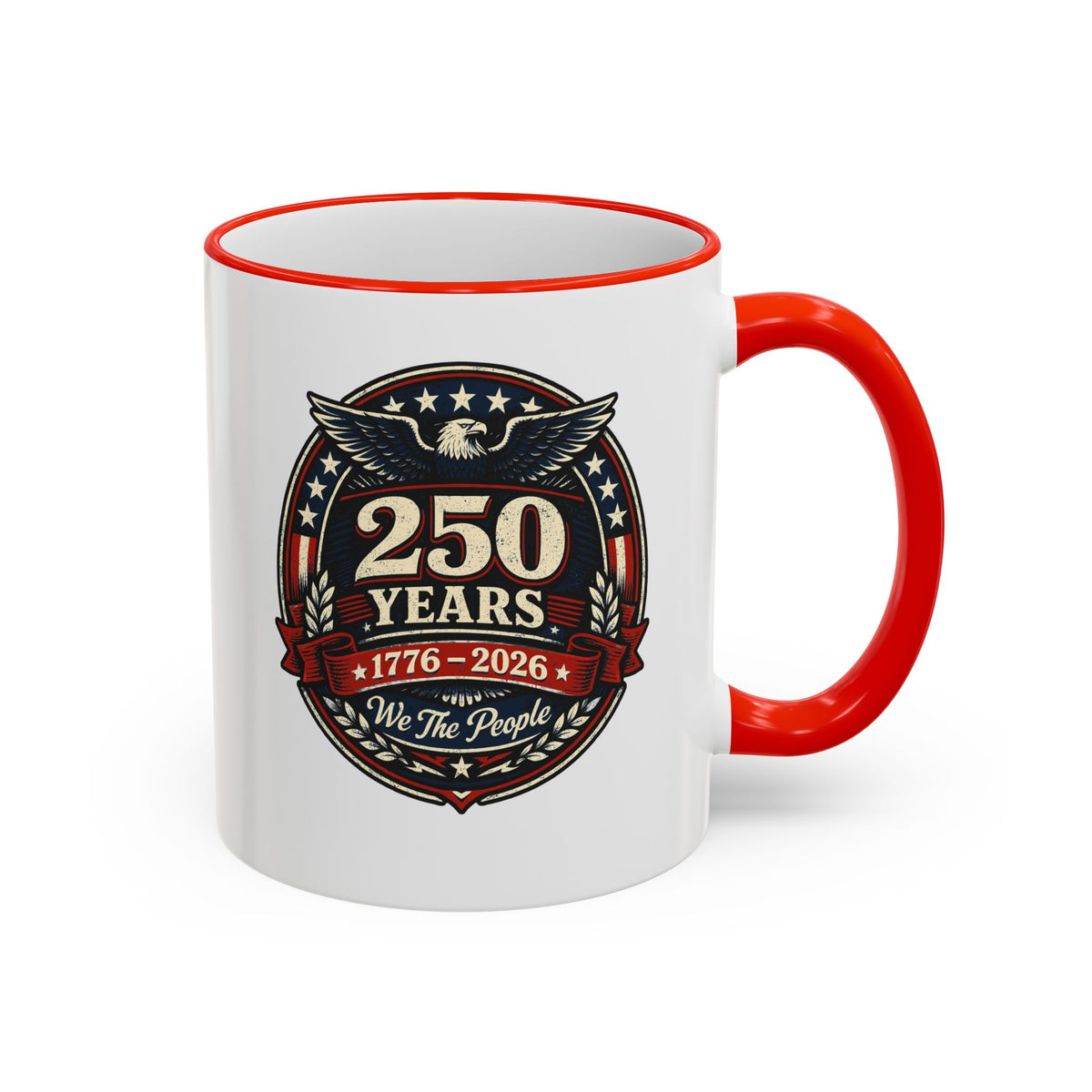25 Years Veteran Commemorative Accent Rim Mug (11oz & 15oz) — Military/Service Anniversary