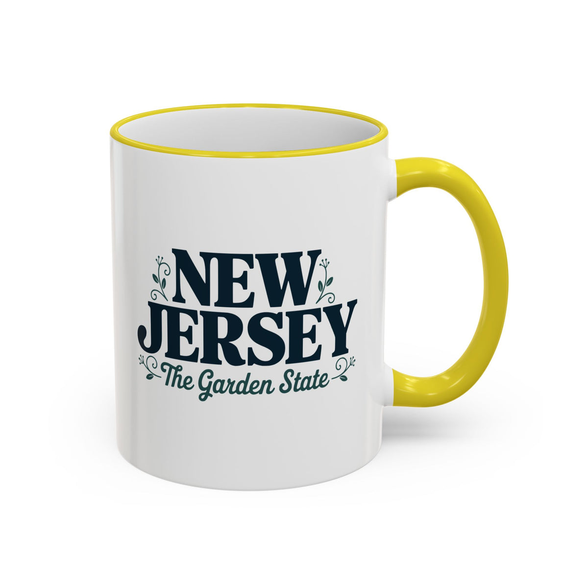 New Jersey State Pride Accent Rim & Handle Mug — 11oz/15oz