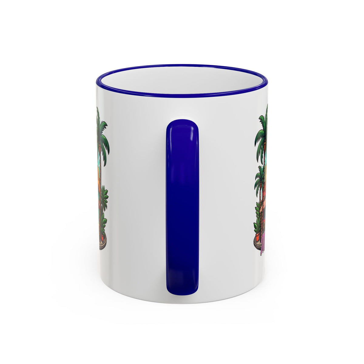 Tropical Little Havana Coffee Mug – Palm Tree Beach Scene