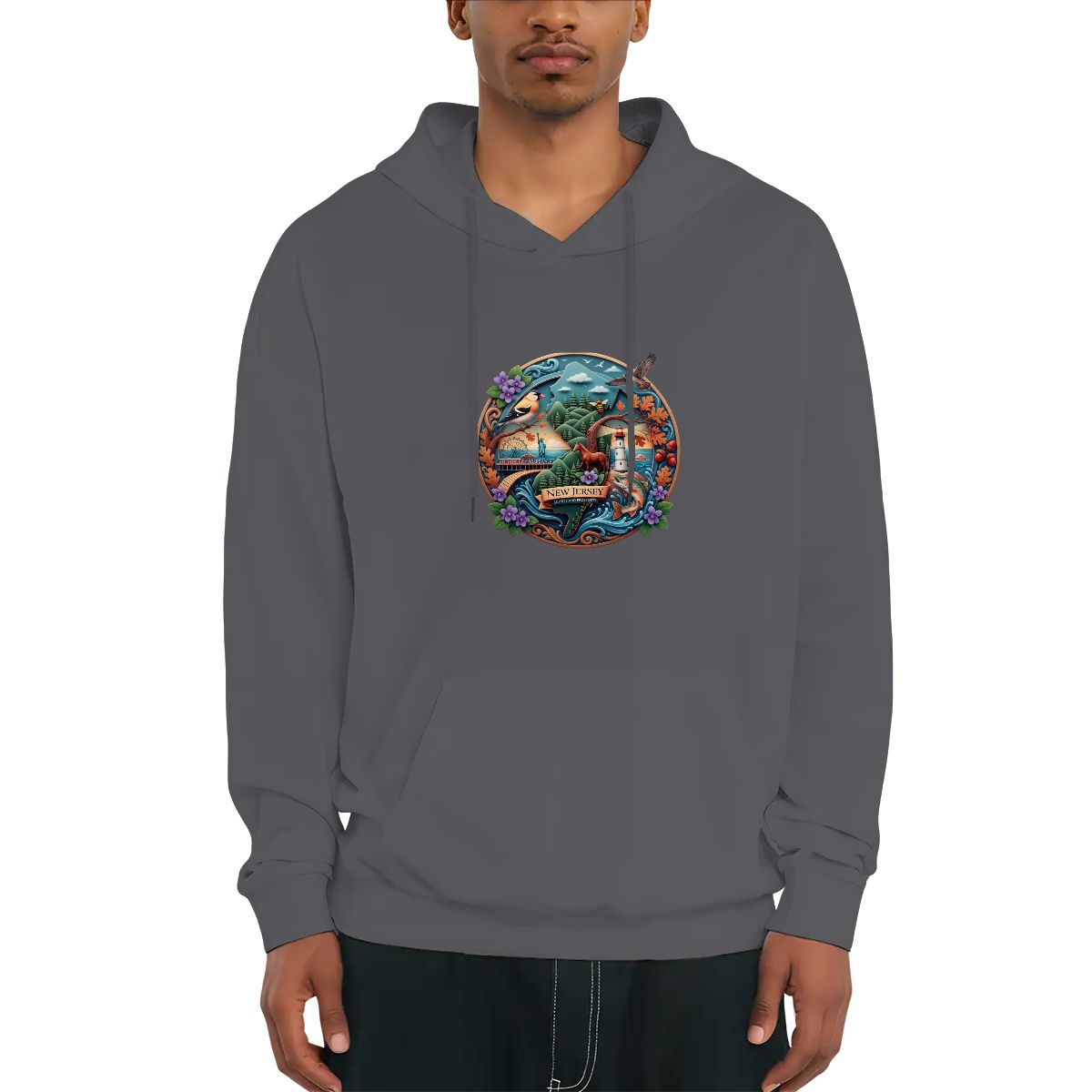 New Jersey Figurine Medallion Hoodie - Garden State