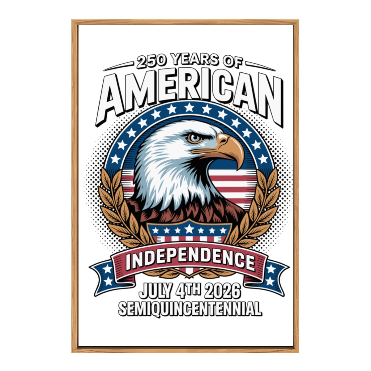 Floating Frame Canvas 2:3 (Vertical) (Made in USA) 250 Years America Anniversary