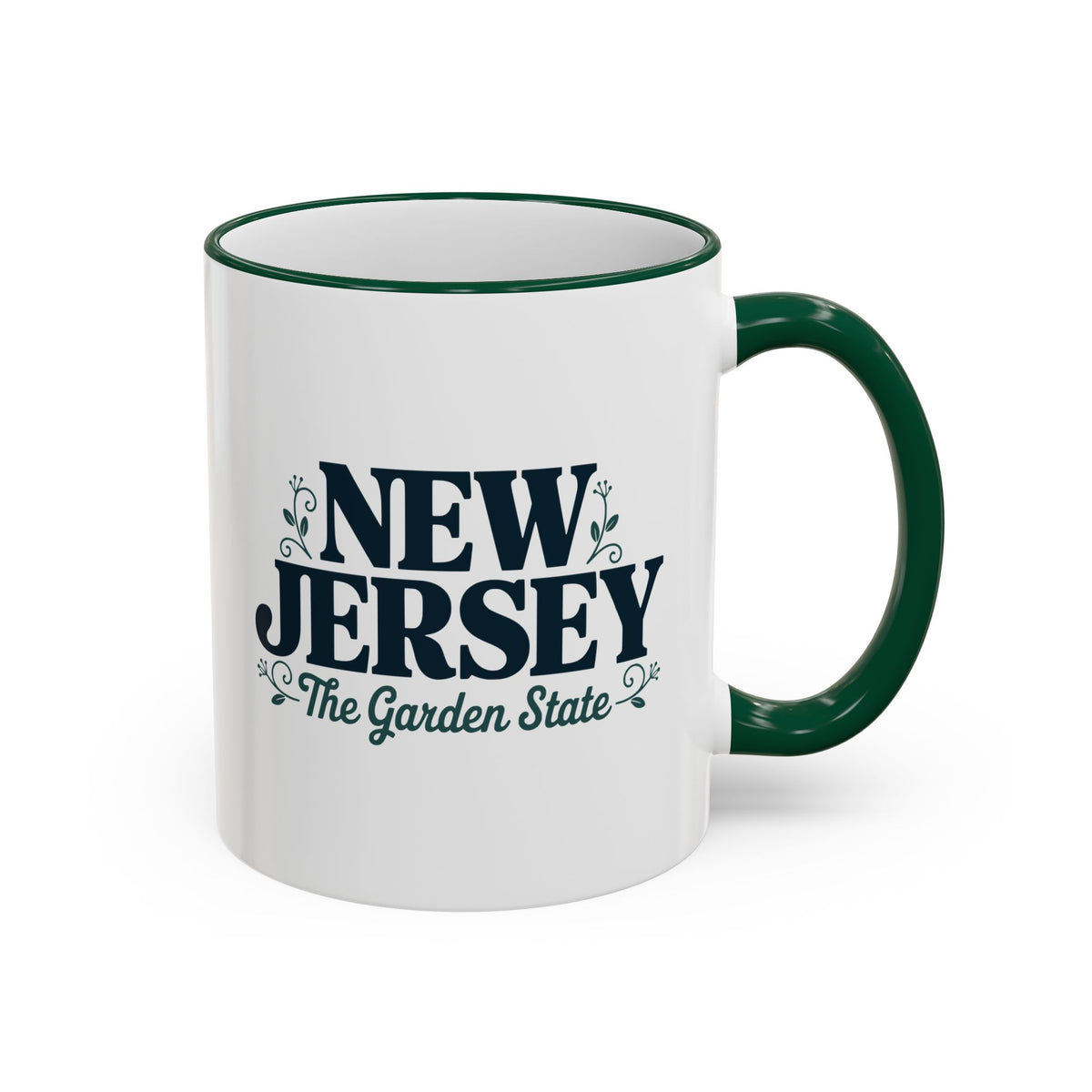 New Jersey State Pride Accent Rim & Handle Mug — 11oz/15oz