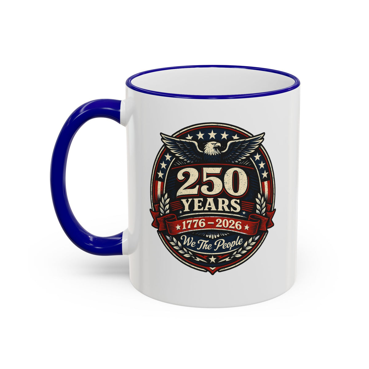 25 Years Veteran Commemorative Accent Rim Mug (11oz & 15oz) — Military/Service Anniversary