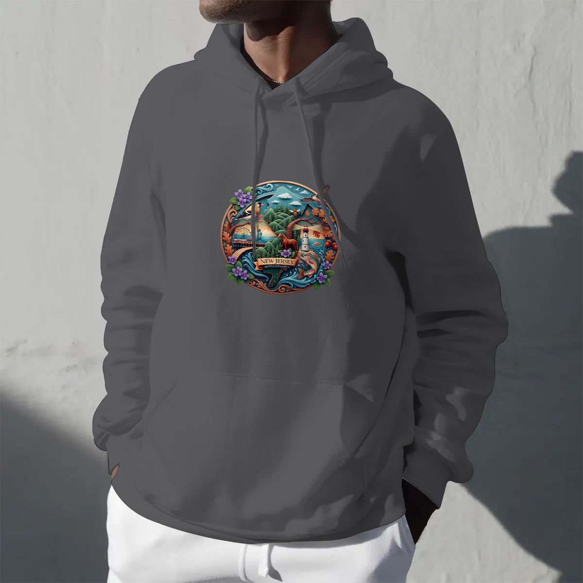 New Jersey Figurine Medallion Hoodie - Garden State