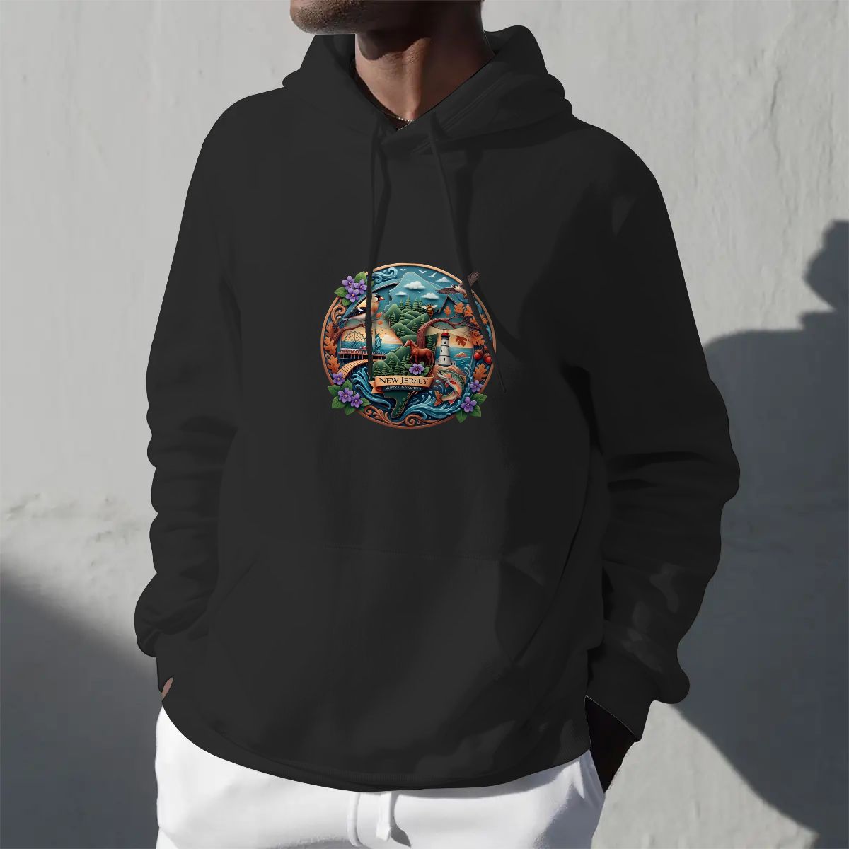 New Jersey Figurine Medallion Hoodie - Garden State