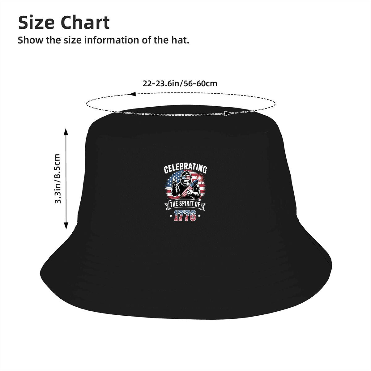 Double Layer Bucket Hat (Made in USA) 250 Years America