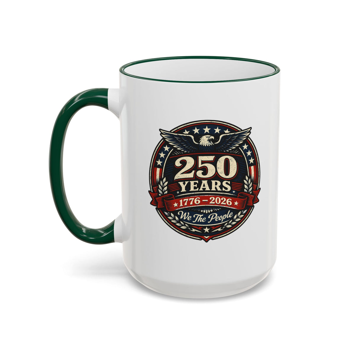 25 Years Veteran Commemorative Accent Rim Mug (11oz & 15oz) — Military/Service Anniversary