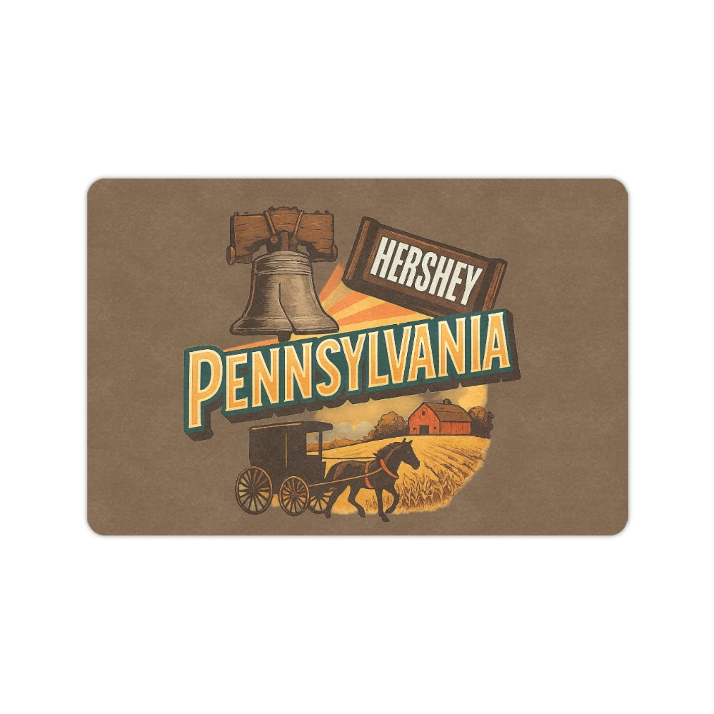 Pennsylvania Collage Doormat 23.6"x15.7"  Made In USA