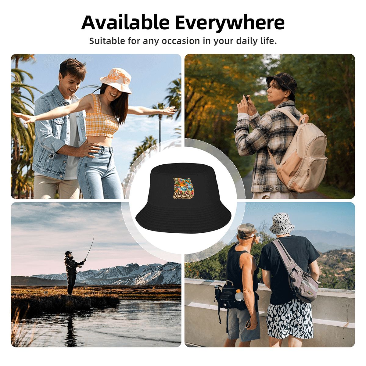 Florida Sunshine State — Tropical Medallion Bucket Hat