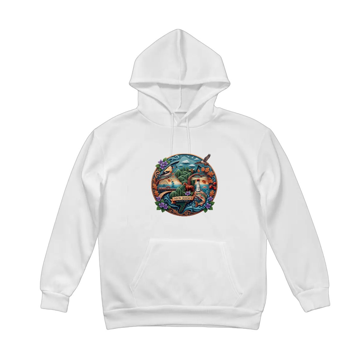 New Jersey Figurine Medallion Hoodie - Garden State