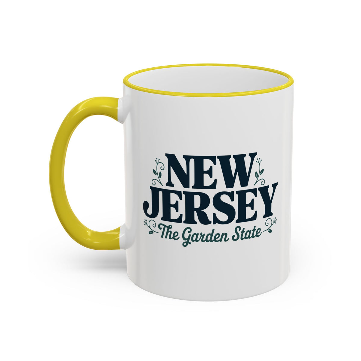 New Jersey State Pride Accent Rim & Handle Mug — 11oz/15oz