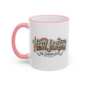 New Jersey Vintage Postcard Accent Rim & Handle Mug (11oz/15oz)