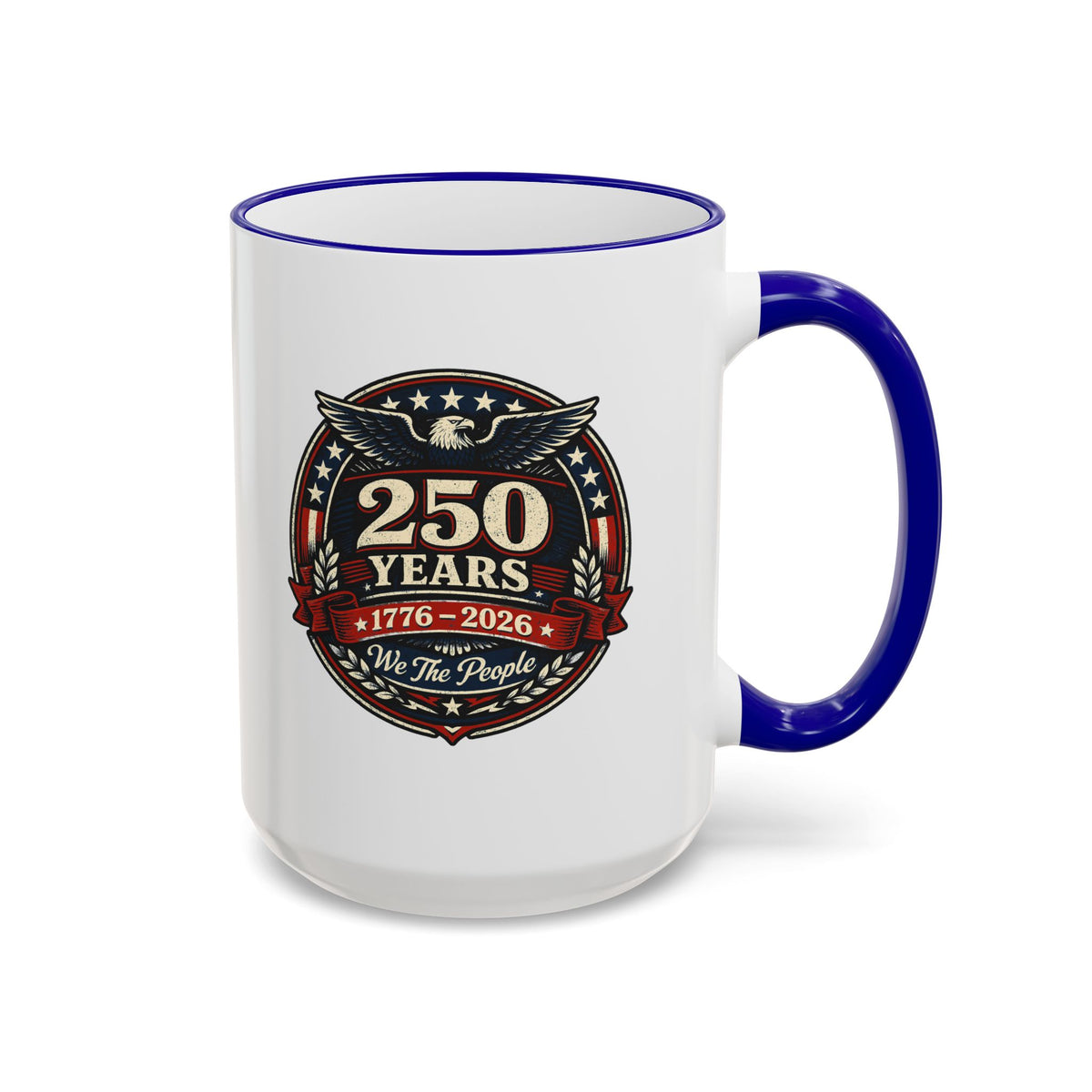 25 Years Veteran Commemorative Accent Rim Mug (11oz & 15oz) — Military/Service Anniversary