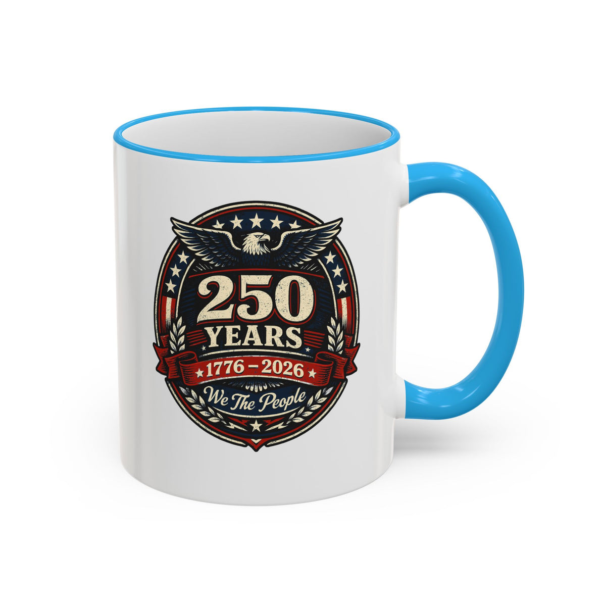 25 Years Veteran Commemorative Accent Rim Mug (11oz & 15oz) — Military/Service Anniversary